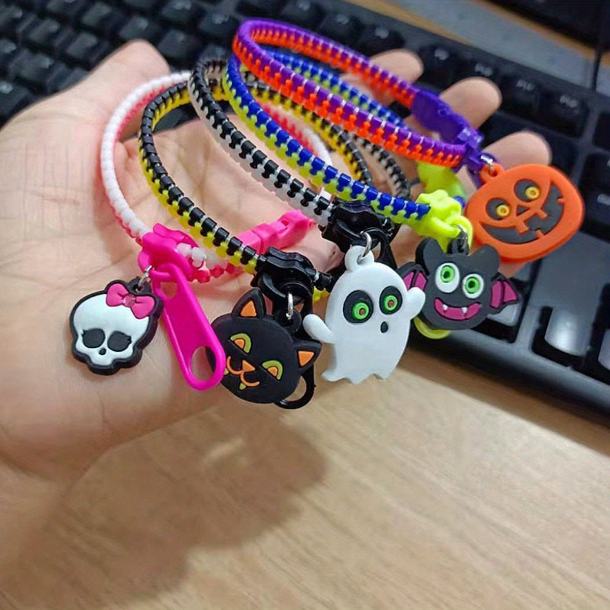 Fun Ghost Head Pendant Bracelet for Halloween Kids