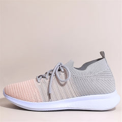 Women's Knitted Sports Shoes Breathable Non Slip Low Top Sneakers