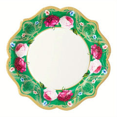 48pcs Chinese Style Disposable Paper Dinner Plate Large Flower Pattern