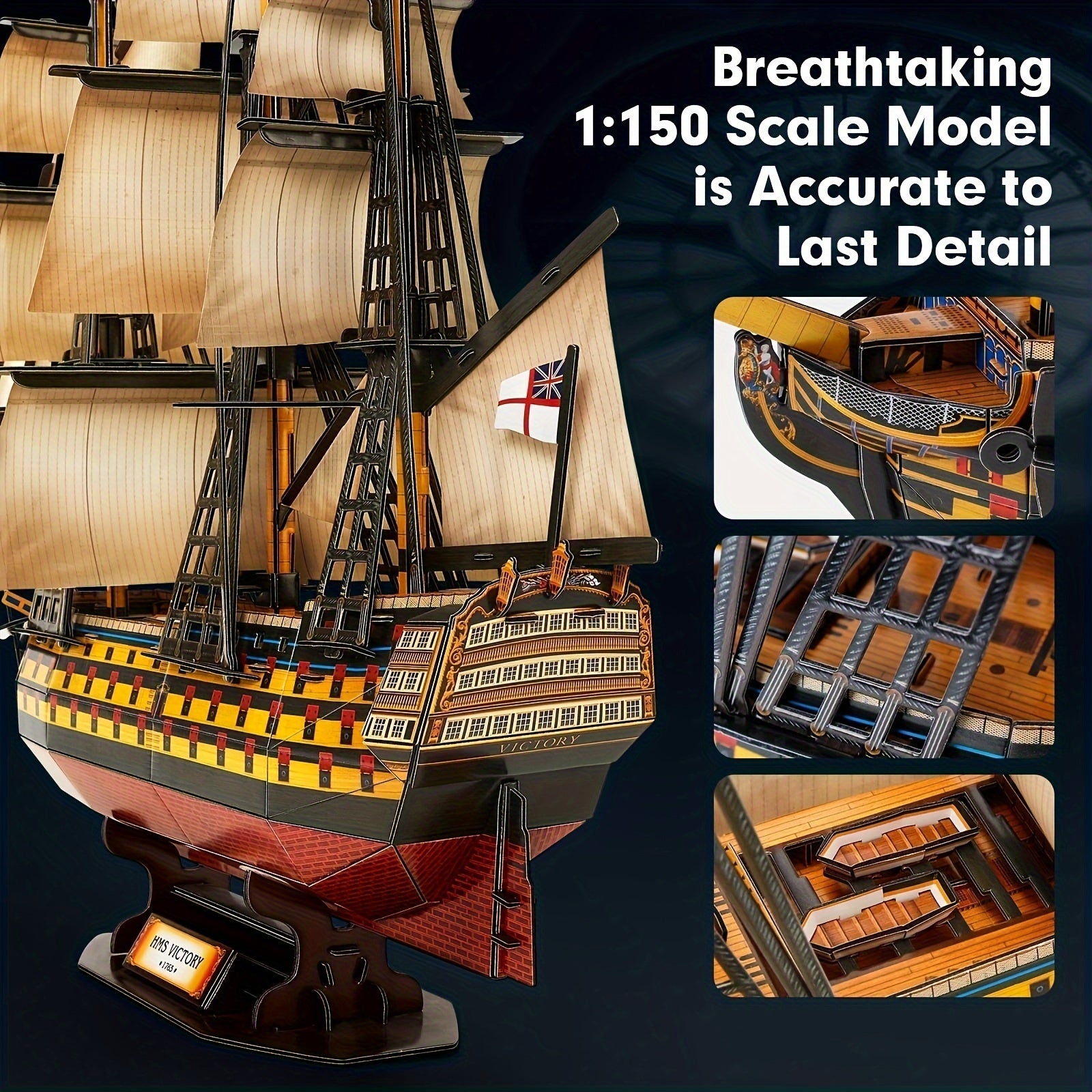 3D Puzzle Boat Model Royal Victory Diy Paper Model Toy