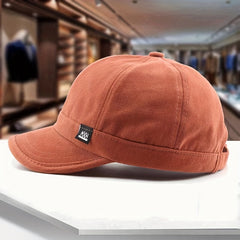 Men's Short Brim High Baseball Cap