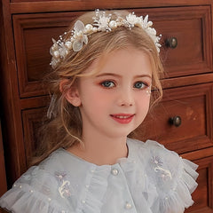 Flower Faux Pearl Headband Hair Accessories for Wedding Party