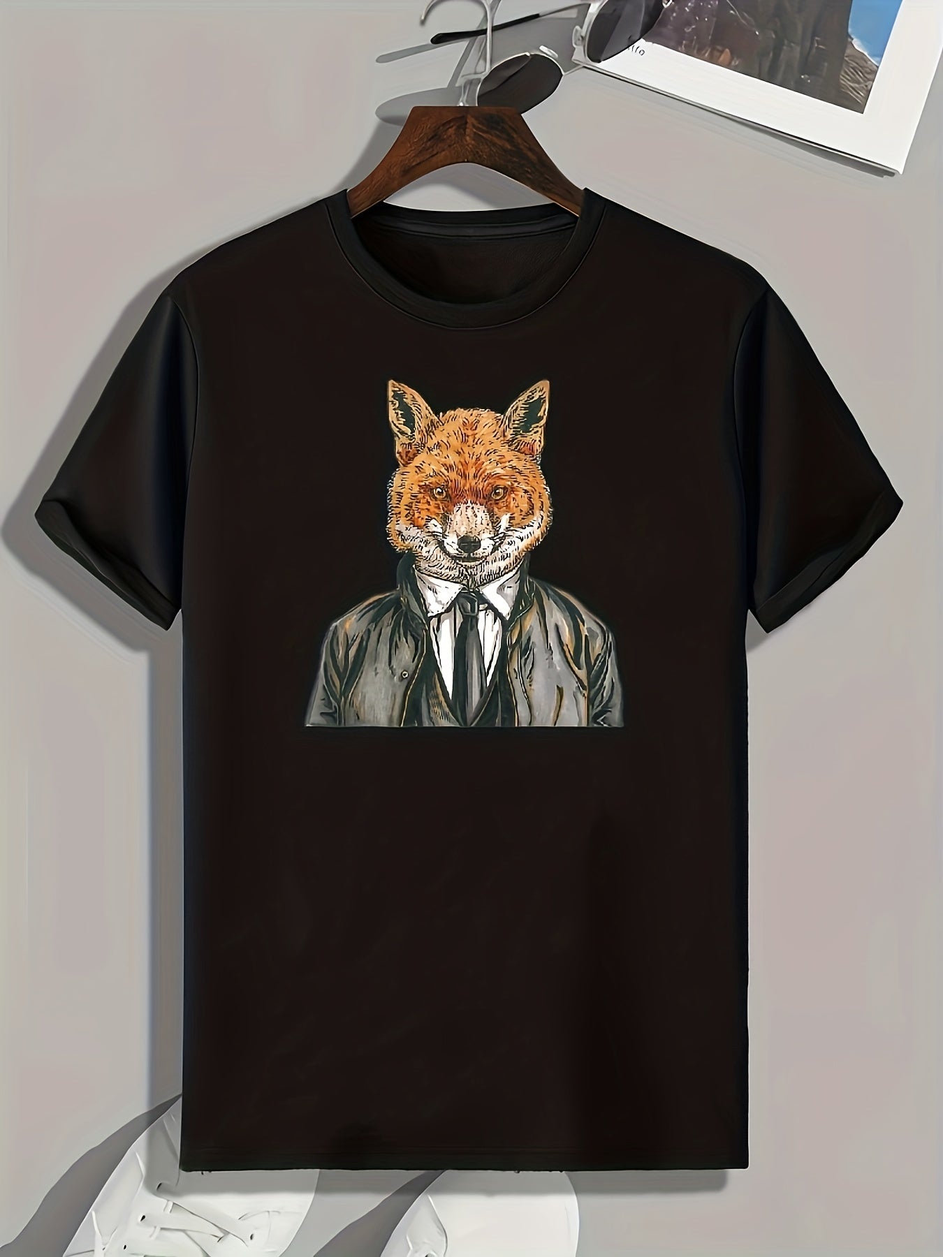 Bear Print Men's Graphic T-shirt Casual Comfy Tees For Summer
