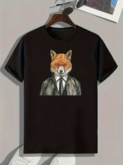 Bear Print Men's Graphic T-shirt Casual Comfy Tees For Summer