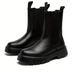 Men's Platform Chelsea Boots Casual Walking Shoes