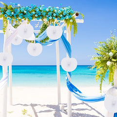 6pcs Paper Fan Set for Wedding & Party Decor