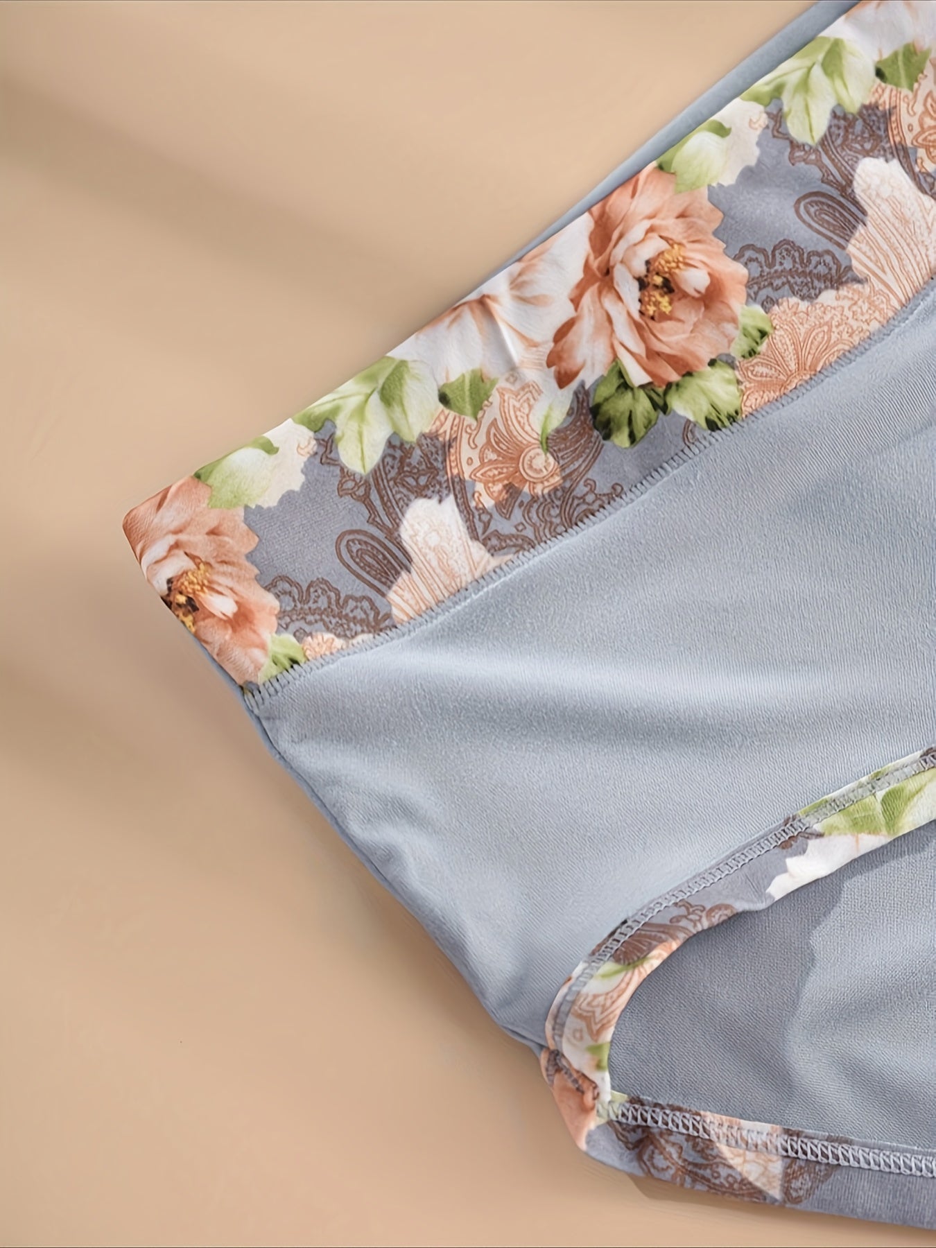 3 Pack Plus Size Panties Set - Floral Print - Medium Stretch Comfort