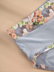 3 Pack Plus Size Panties Set - Floral Print - Medium Stretch Comfort