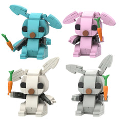 Easter Bunny Building Set Colorful Rabbit Pink And Grey