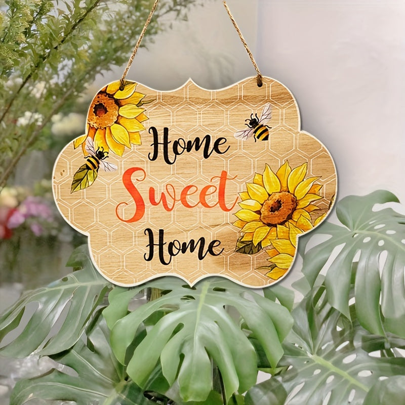 Wooden Beehive Hanging Decoration for Festive Home Decor