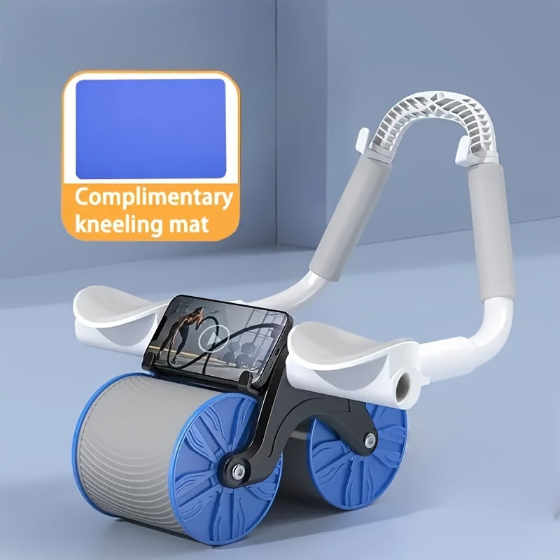 Automatic Rebound Ab Roller with Elbow Support & Phone Rack