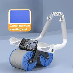 Automatic Rebound Ab Roller with Elbow Support & Phone Rack