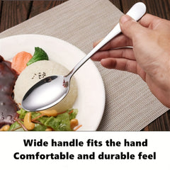 10pcs Stainless Steel Dinner Spoons Set for Kitchens & Restaurants