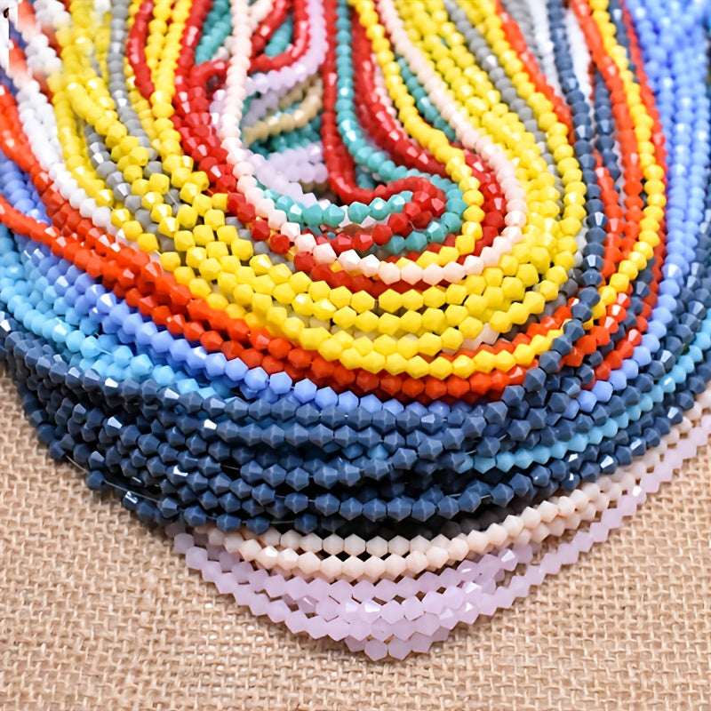 100pcs Crystal Beads 0.16in Bicone Czech Glass Faceted Earring Bracelet Necklace