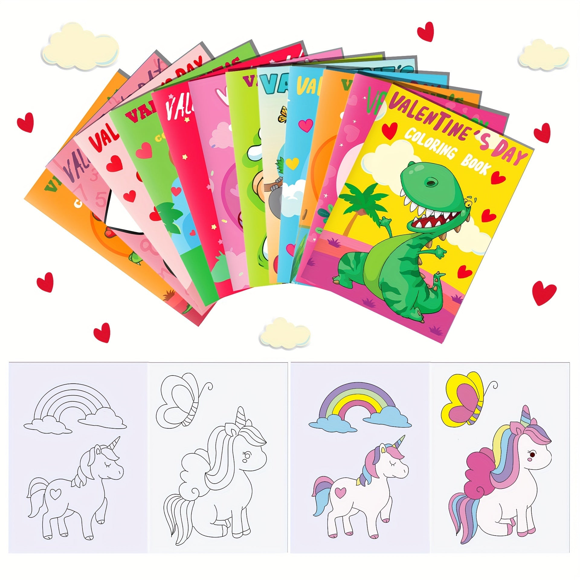 12pcs Colorful DIY Coloring Doodle Book for Classroom Exchange & Party Favors