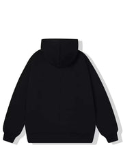 Man In The Cloak Print Hoodie Fleece Pullover