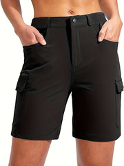Women's Quick Drying Cargo Shorts for Outdoor Activities