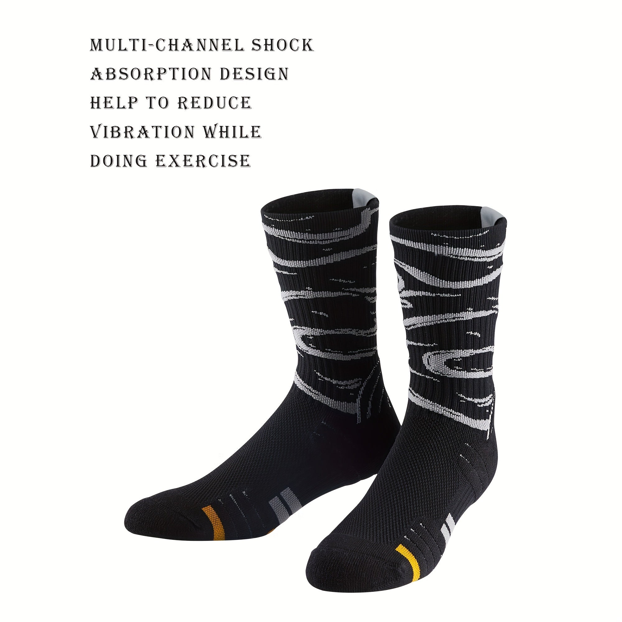 Breathable Mid-calf Sport Socks for Outdoor Running