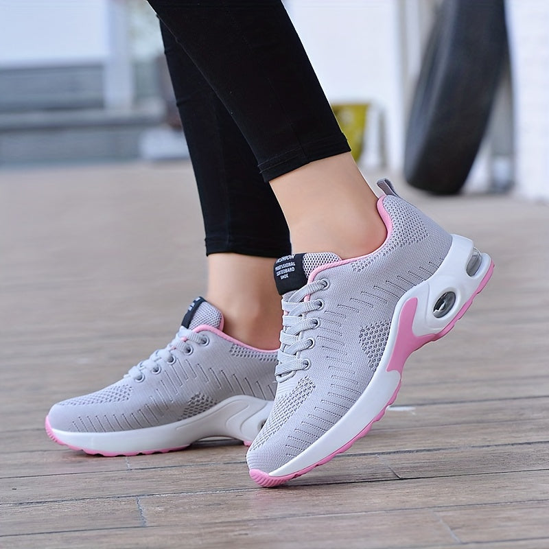 Women's Lace up Mesh Sneakers with Air Cushion
