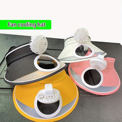 Girls Top Visor Hat With Fan UV Protective Sport Cap