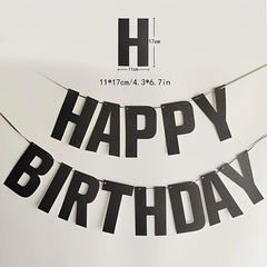 Golden Glitter Birthday Banner Party Decoration Supplies