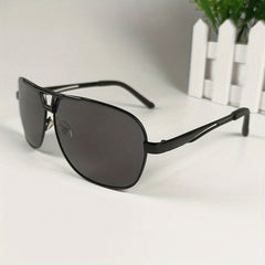 Men's Polarized Sunglasses Metal Frame Mirrors