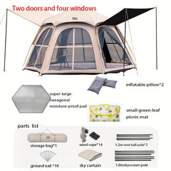 Durable 4-8 Person Camping Tent Waterproof UV Protection Easy Setup