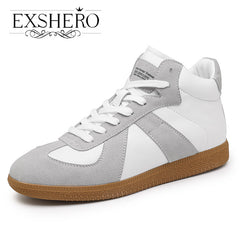 EXSHERO Men's Leather Skate Shoes Casual Sneakers
