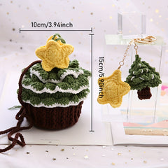 Christmas Tree Cake Bag DIY Crochet Kit for Adults Kids Beginner