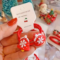 Christmas Rubber Band Santa Claus Elk Snowman Bell Christmas Tree Gift