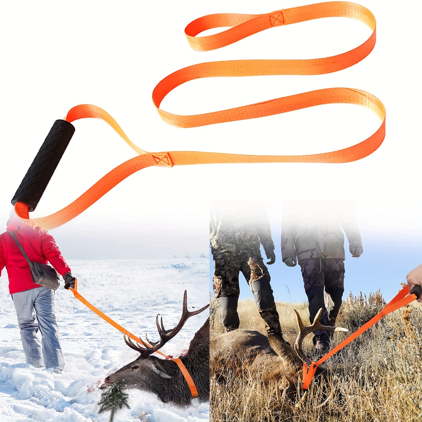 Deer Easy Orange Harness Rope & Strap with Comfortable Grip