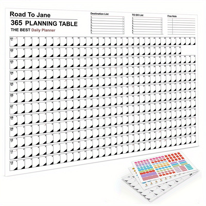 365 Days Calendar Year Planner Memo Morandi American Style