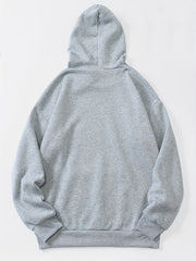 Bear Print Kangaroo Pocket Hoodie Long Sleeve Hoodies