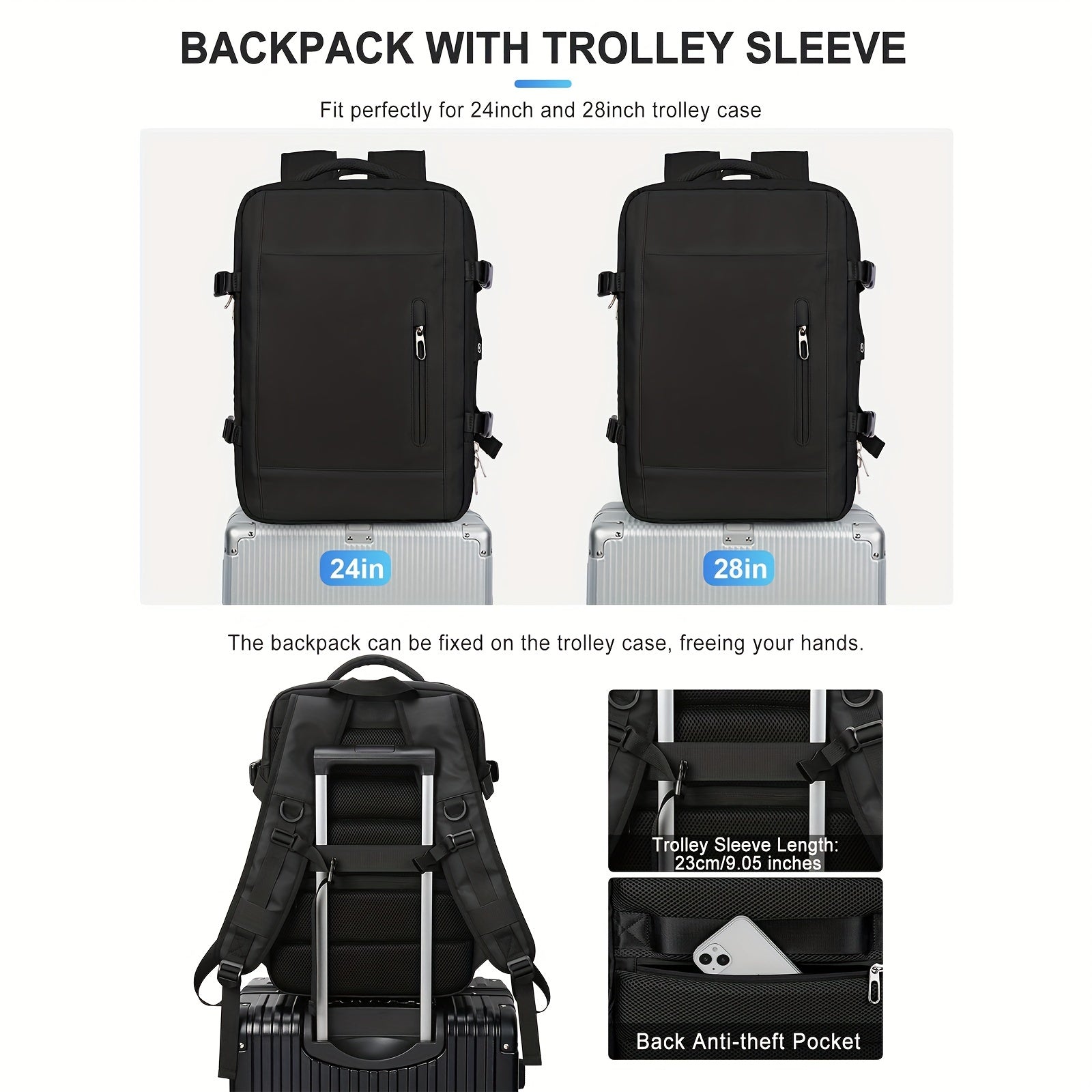 Large Capacity Business Travel Backpack for Men and Women
