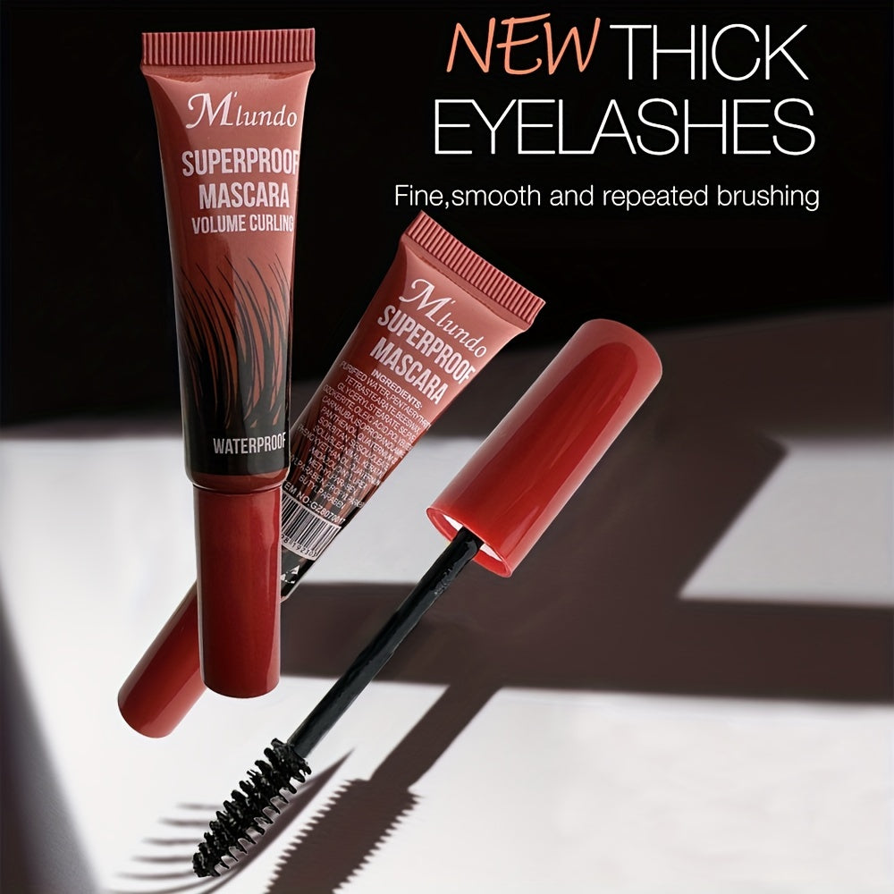 2pcs 4D Waterproof Thick Curling Mascara Durable Enlarge Eyes Smudge Proof