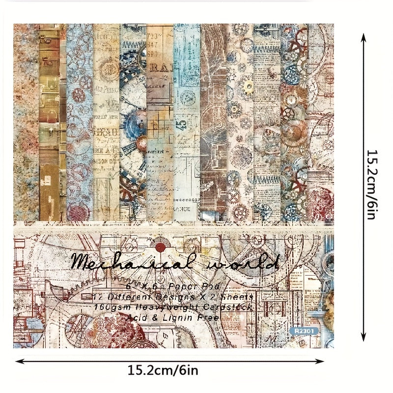 Magical World Theme Paper for DIY Scrapbook 6 Inch Single Sided