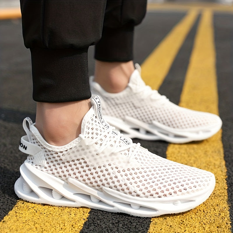 Men's Lace Up Mesh Sneakers Outdoor Walking Shoes