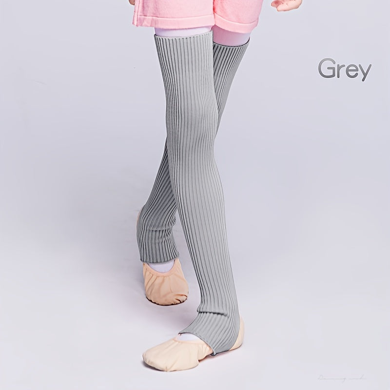 Girls Ballet Knit Leggings Long Socks for Kids Teens