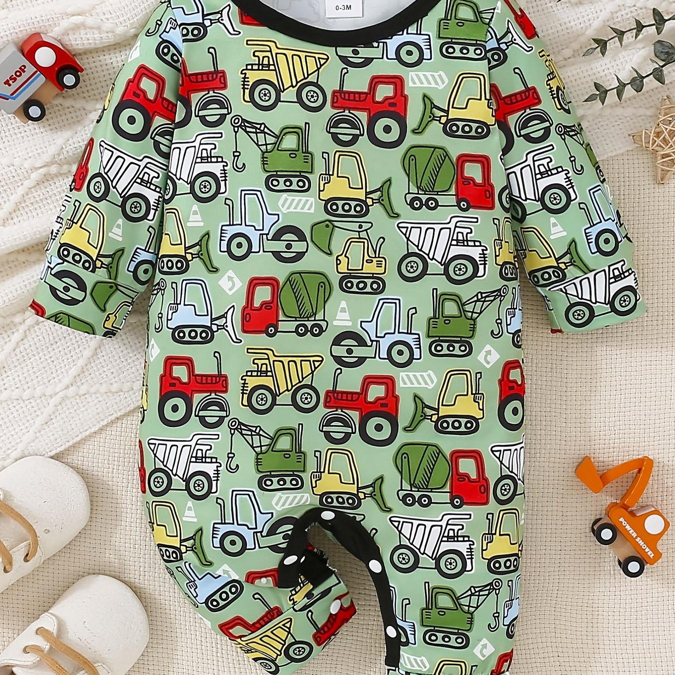 Baby Boy Letter Print Romper Long Sleeve Jumpsuit