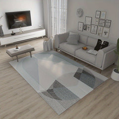 Modern Geometric 6'X8 5' Area Rug Distressed Design Low Pile Decorative Rug