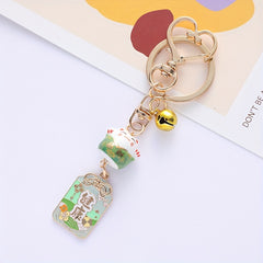 Alloy Cat Lucky Charm Keychain Bag Key Decoration Year Gift
