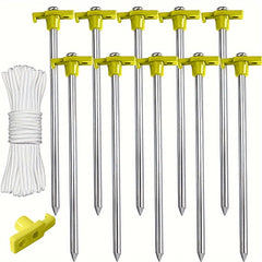 10pcs Stainless Steel Tent Stakes for Camping