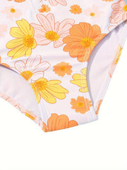 Girls Dreamy Flower 1pc Swimwear - Beach Vacation