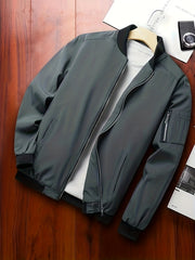 Men's Classic Track Jacket Baseball Collar Zip Up