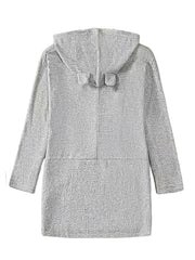 Graphic Print Drawstring Loose Hoodie Casual Hooded Pocket Sweatshirt