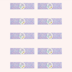 10pcs Mermaid Birthday Bottle Stickers