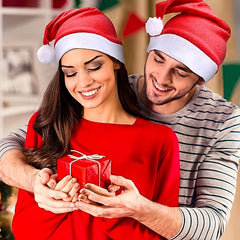 1pc Unisex Santa Hat For Holiday Party Soft Felt Thickened Christmas Hat