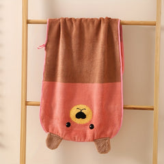 Cartoon Pattern Hand Towel Coral Velvet Soft Absorbent Towel