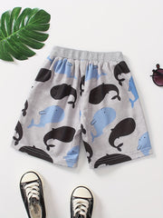 Boys Whale Casual Shorts Comfortable Breathable For Summer Kids Clothes