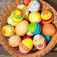 Wooden Eggs Hand painted Toys Home Party Decoration